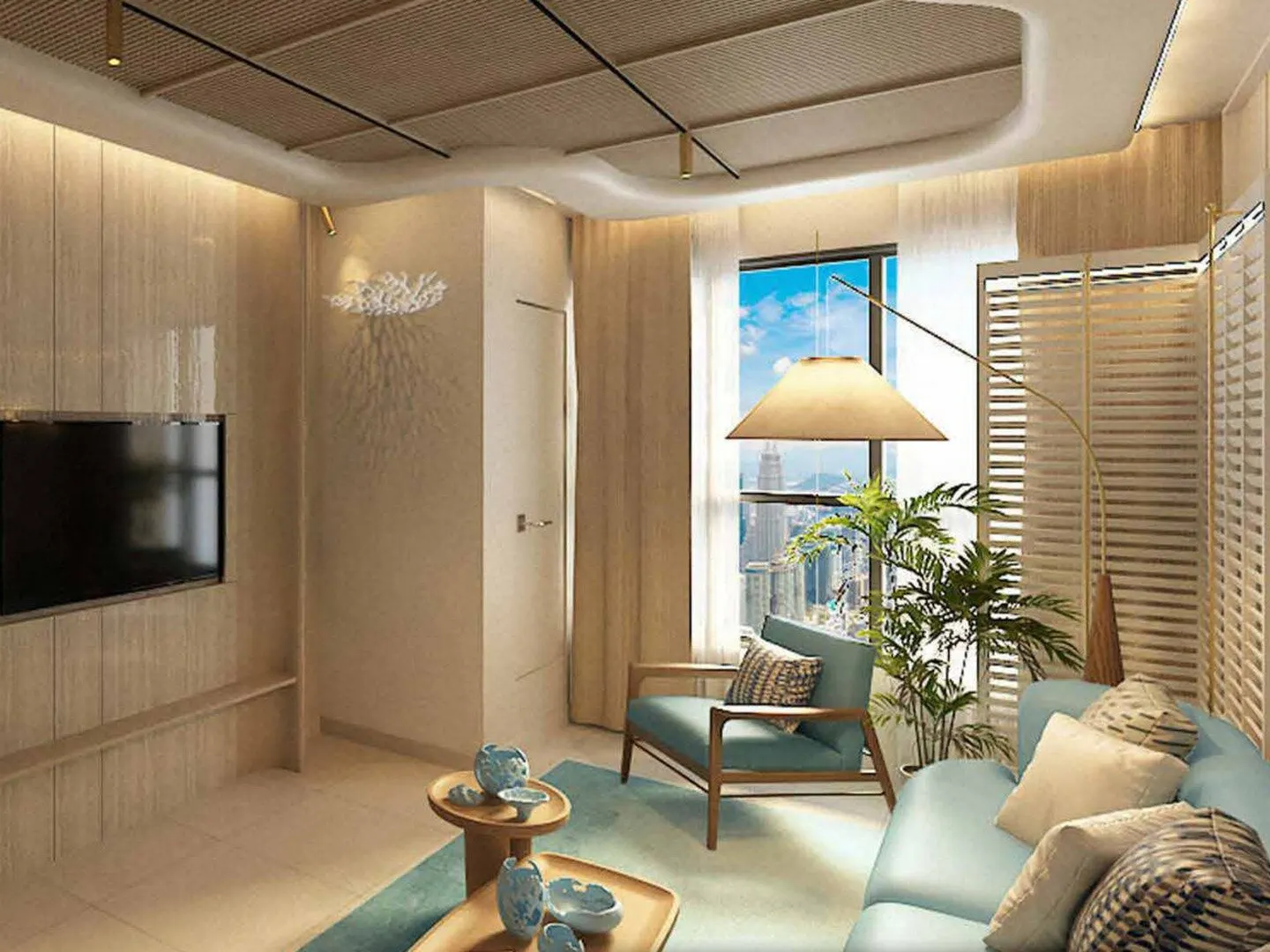 The Capehauz Type A living room, artist's impression