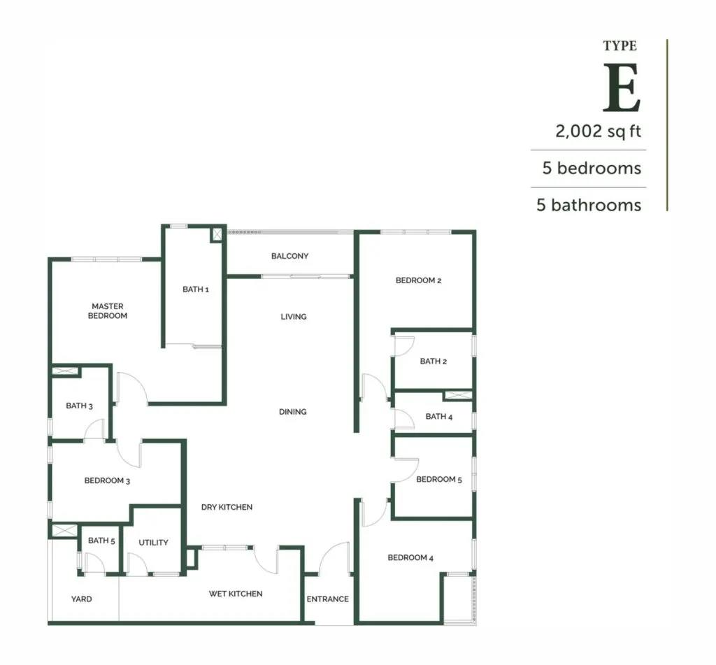 The Goodwood Residence floor plan, E, 2,002 sq ft
