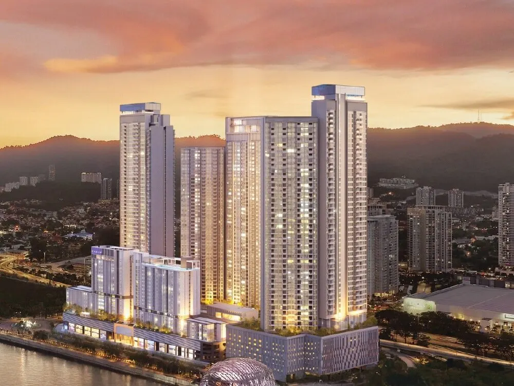The Lighthauz aerial view at dusk, artist's impression