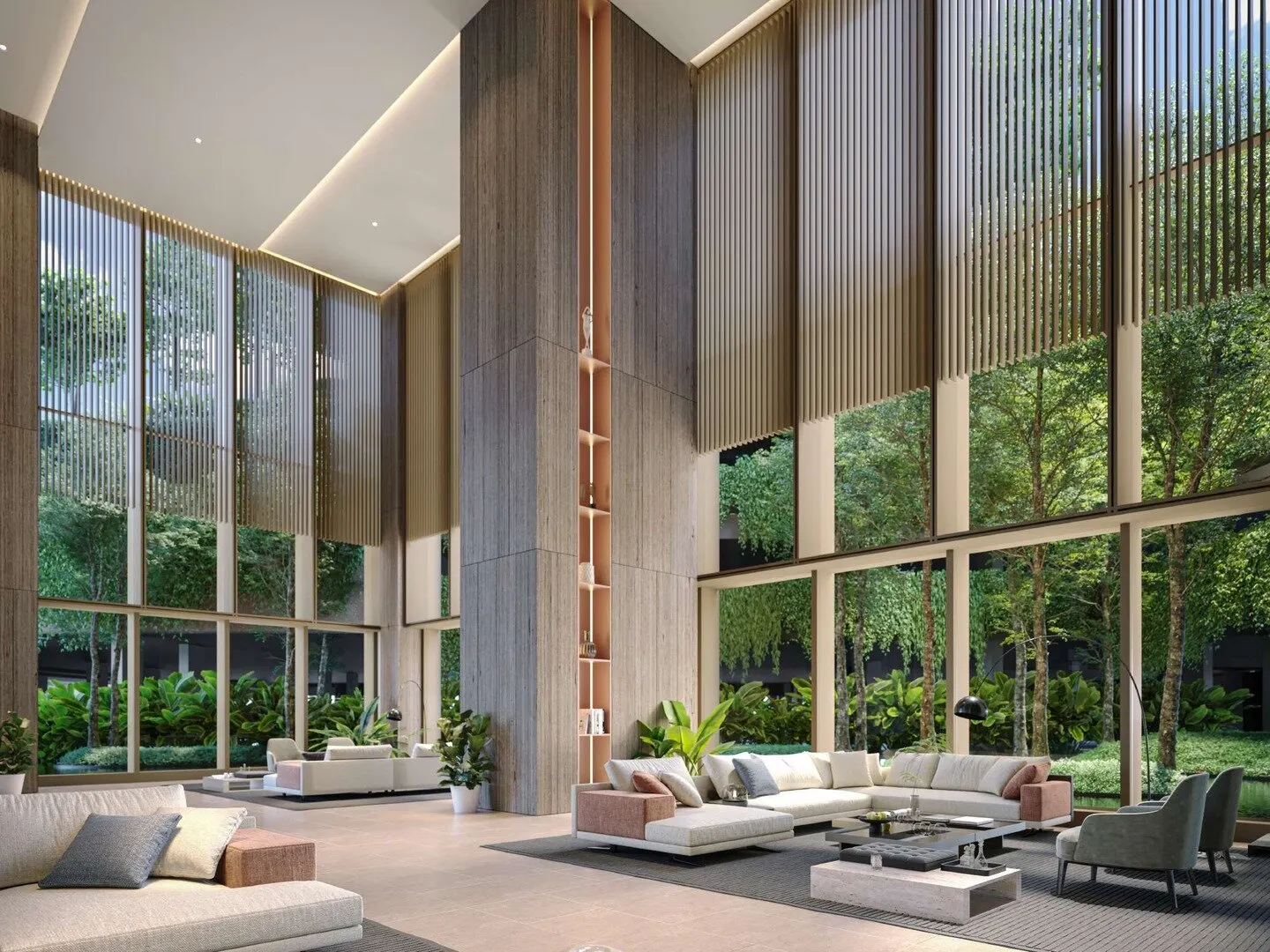 The Lume double-height lobby lounge, artist's impression