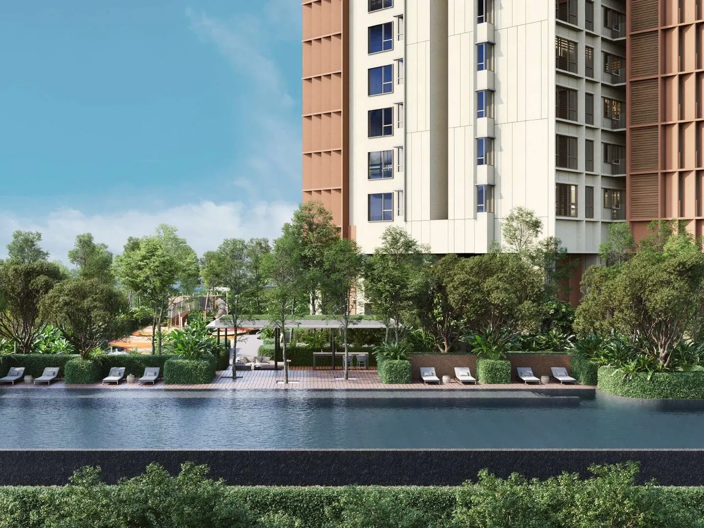 The Lume swimming pool on the Level 3 podium, artist's impression