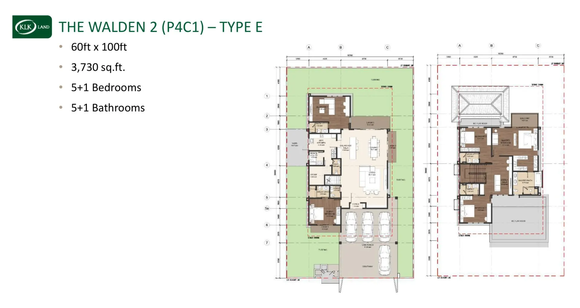 The Walden 2 floor plan, Type E, 3,730 sq ft