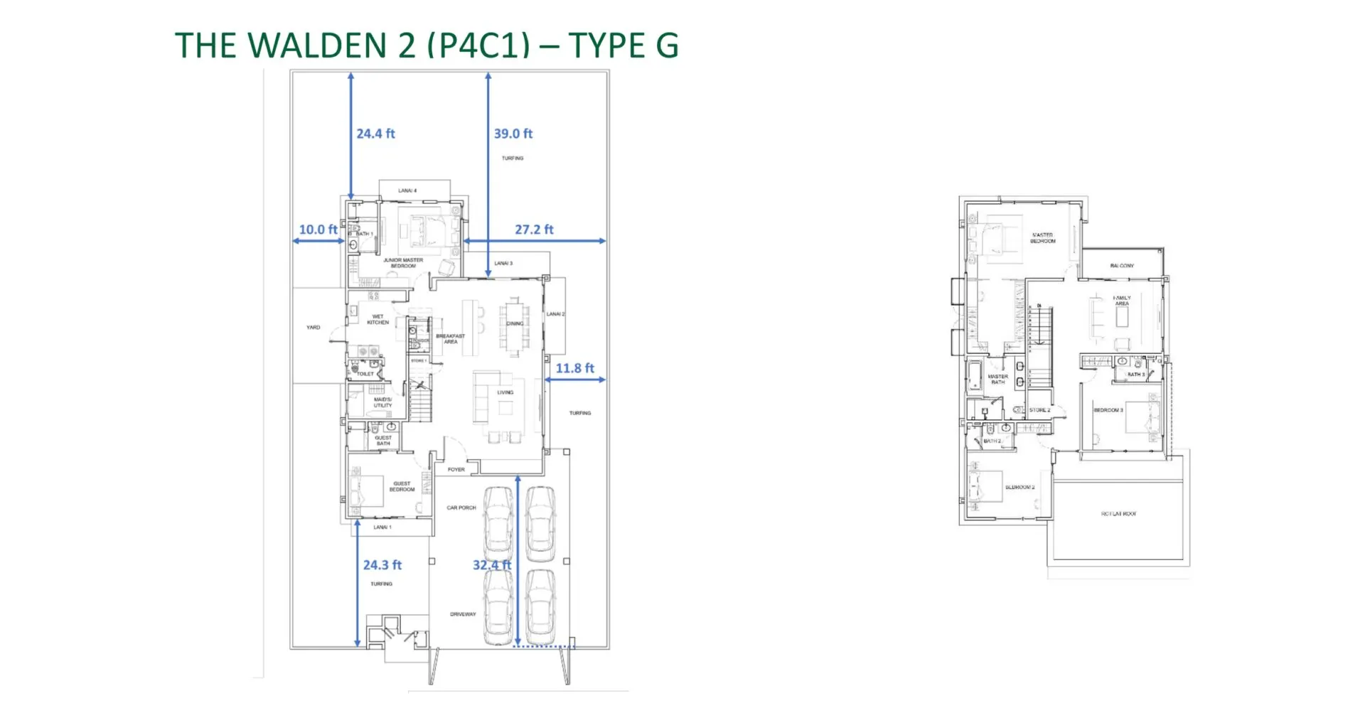 The Walden 2 floor plan, Type G, 4,088 sq ft
